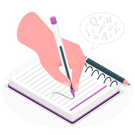 Hand Holding Pen, Creative Writing Techniques, Holding Pen, Writing Techniques, Pen Illustration, Isometric Illustration, Concept Illustration, Work Tools, Hand Holding