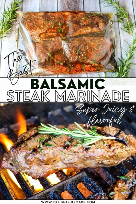 Delicious Balsamic Steak Marinade for Perfectly Flavorful Steaks Steak Marinade Balsamic Vinegar, Filet Marinade, Balsamic Steak Marinade, Balsamic Marinade For Steak, Balsamic Vinegar Marinade, Ribeye Steak Marinade, Steak Tip Marinade, Quick Steak Marinade, Marinade For Steak