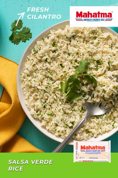 Made with store-bought salsa verde, this aromatic rice is quick and easy to prepare for busy weeknight dinners. Salsa Verde Rice, Uses For Salsa Verde, Recipe With White Rice, Verde Rice, Chili Verde Sauce, Ground Cherries, Best Rice Recipe, Mexican Rice Easy, White Rice Recipes