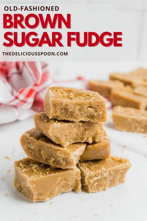 An easy old-fashioned penuche fudge recipe. A delicious confectionary that is creamy, sweet, and melts in your mouth! #easyfudgerecipes #brownsugarfudgerecipes #brownsugarfudgeoldfashioned #fudgerecipes #penuchefudge #penuchefudgerecipe #penuche Penuche Fudge Recipe, Vanilla Fudge Recipes, Penuche Fudge, Brown Sugar Fudge, Best Fudge Recipe, Dessert Squares, Homemade Fudge Recipes, Make Brown Sugar, Vanilla Fudge