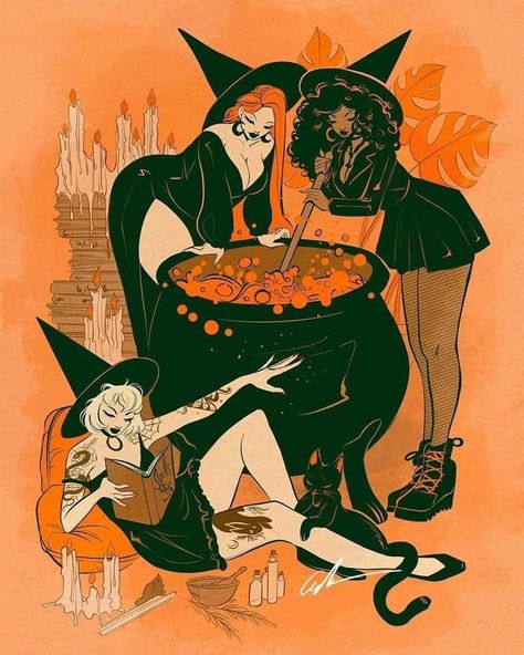 Excited For Halloween, Vintage Witches Art, Fall Witch Art, Halloween Art Vintage, Plus Size Witch Art, Fall Theme Drawings, The Witch Is In, Halloween Art Inspiration, What Should I Be For Halloween