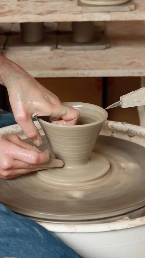 Pottery On Wheel, Pottery Pour Over, Ceramic Pour Over, Ceramic Pour Over Handmade, Wheel Thrown Pour Over, Pottery Throwing, How To Throw A Mug On The Wheel, Wheel Throwing Ideas, Pottery Coffee Pour Over