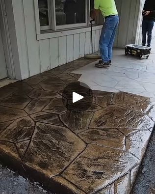 How to form, pour & finish a stamped concrete patio | How to form, pour & finish a stamped concrete patio | By The Amazing WorldFacebook Poured Concrete Patio, Concrete Stamp, Stamped Concrete Patio, Poured Concrete, Stamped Concrete, Patio Makeover, Stained Concrete, Concrete Patio, Shabby Chic Style