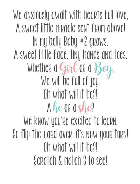 Gender reveal poem Gender Reveal Riddle Ideas, Gender Reveal Riddles, Gender Reveal Riddle, Gender Reveal Poem, Gender Reveal Cards, Gender Reveal Announcement, Gender Announcements, Girl Gender Reveal, Bible Text