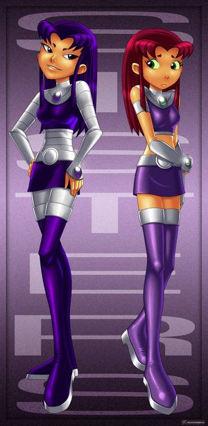 Two Sides - Star and Blackfire by teentitans on DeviantArt Starfire Sister, Star Fire, Teen Titans Blackfire, Fire Costume, Starfire And Raven, Teen Titans Starfire, Original Teen Titans, Titans Anime, Teen Titan