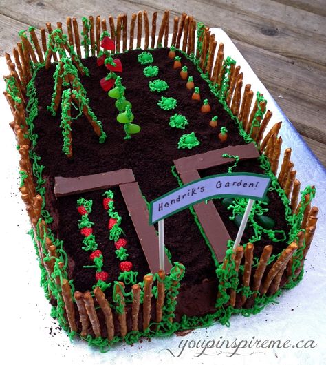 . You Pinspire Me .: Garden Theme Birthday Cake Allotment Cake, Vegetable Garden Cake, Garden Theme Cake, Garden Theme Birthday, Garden Birthday Cake, Theme Birthday Cake, Garden Cake, Farm Cake, Garden Cakes