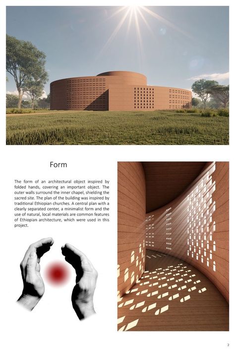 Design Concept Architecture Inspiration, Chapel Architecture, Chapel Design, Conceptual Model Architecture, Architectural Concepts, Architecture Design Presentation, Architectural Concept, Peace Design, Architecture Drawing Plan