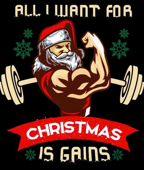 Fitness Motivation - All I Want For Christmas Is Gains Crossfit Christmas, Best Gym Quotes, Christmas Gym, Wallpaper Fitness, Xmas Quotes, Christmas Workout, Fitness Memes, Gym Wallpaper, Merry Christmas Wallpaper