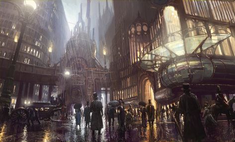 Download hd wallpapers of 169907-steampunk, City, Artwork, Concept Art, Fantasy Art. Free download High Quality and Widescreen Resolutions Desktop Steampunk City, Steampunk Artwork, City Artwork, Fantasy City, Fantasy Setting, Fantasy Places, Steampunk Art, Fantasy Art Landscapes, 판타지 아트