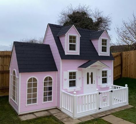 21 Garden Playhouse Ideas for All Kids 17 Girls Playhouse Outdoor, Playhouse Upgrade, Wendy House Ideas, Play Houses For Kids, Playhouse Decorating Ideas, Playhouse Ideas Outdoor, Outdoor Ideas For Kids, Kids Playhouse Ideas, Kids Garden Playhouse