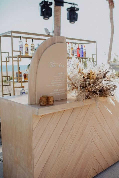 Tassels & Tastemakers Takes On Los Cabos Drink Counter, Unique Bar Ideas, Satellite Bar, Hilton Los Cabos, Bar Signage, Beachy Wedding, Sea Of Cortez, Candle Bar, Pop Up Bar