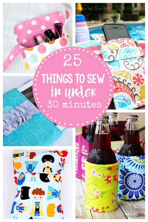 Easy Sewing Patterns-These 25 Quick Sewing Projects can be sewn in under 30 minutes! Great for beginners or anyone who wants an easy sewing project! #sew #sewing #patterns #sewingpatterns Gnome Quilt, Lanyard Tutorial, Sewing Classes For Beginners, Turkey Table, Diy Journaling, Kitchen Sewing, Things To Sew, Fat Quarter Projects, Ditty Bag