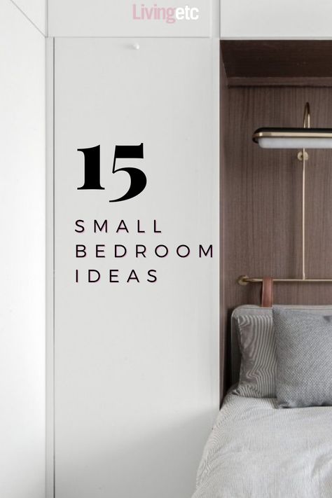 These small bedroom ideas prove that petite spaces can still be big on style.. #bedroomdesign #bedroomideas #smallbedroomdesign 3mx3m Bedroom Ideas, Minimal Bedroom Design Small Spaces, 11 Sqm Bedroom, Small Bedroom Tall Ceilings, Hotel Style Bedroom Small Spaces, 12x15 Bedroom Layout, Small Square Bedroom Layout, Gorgeous Bedrooms Luxury, 4x4 Bedroom Design