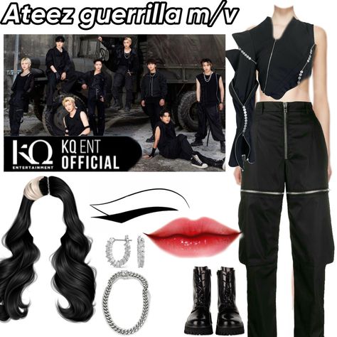 Ateez guerrilla m/v (4/4) Ateez Concert Outfit Ideas Bouncy, Ateez Crazy Form Outfits, Guerilla Outfit Ateez, Ateez Concert Outfit Ideas Crazy Form, Ateez Concert Outfit, Ateez Stage Outfit Guerrilla, Preformance Outfits, Concert Fits, Kpop Outfits