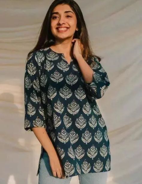 #MeeshoFashion #MustHaveKurtis #AffordableKurtis #TrendyKurtis #MeeshoStyle #EthnicWear #BudgetFashion #CollegeFashion #KurtisOnMeesho" Short Kurti Designs, Kurti For Women, Stylish Kurtis Design, Hand Embroidery Dress, Short Kurti, Teal Fabric, Floral Print Design, Printed Kurti, Budget Fashion