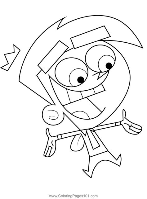 Cosmo Fairly Odd Parents Coloring Page Famous Cartoon Characters Drawings, Nickolodian Characters Drawings, Fairly Odd Parents Coloring Pages, Cartoon Coloring Pages 90s, Cartoon Network Coloring Pages, Nickelodeon Coloring Pages, 90s Coloring Pages, Weird Coloring Pages, Cartoons Coloring Pages