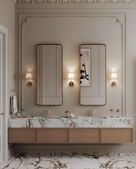 Neo Classical Bathroom, Neoclassical Bathroom, Luxury Toilet Design, Villa Classic, Classical Bathroom, Wc Bathroom, Bathroom Interior Design Modern, Luxury Toilet, Parisienne Chic