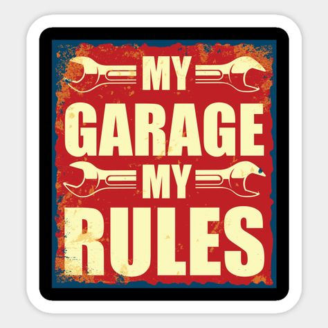 Mechanic Stickers, Mechanics Quotes, Diesel Mechanics, My Rules, Waterproof Car, Gift Quotes, Car Bumper, Vintage Logo, Car Stickers