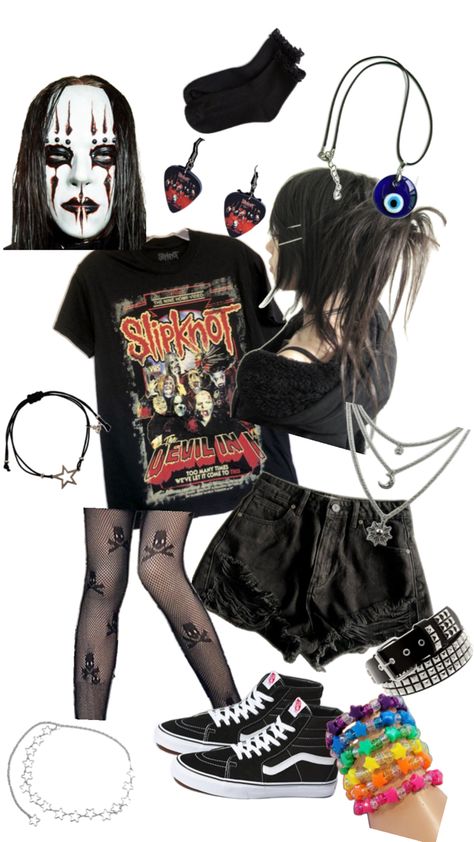 planning for my slipknot concert outfit :3 Slipknot Outfits, Slipknot Concert, Concert Outfits, Slipknot, Concert Outfit, Stylish Outfits, Knot, Concert, Outfit Inspo