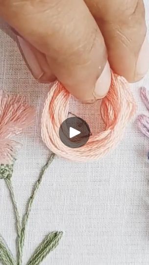 3d Embroidered Flowers, 3 D Flower Embroidery, Spring 3d Embroidery Flower Fabric, Blanket Stitch Flower Embroidery, 3d Sequin Flower Embroidery, Embroidery Lessons, Diy Embroidery Patterns, Embroidery Videos, Embroidery Monogram