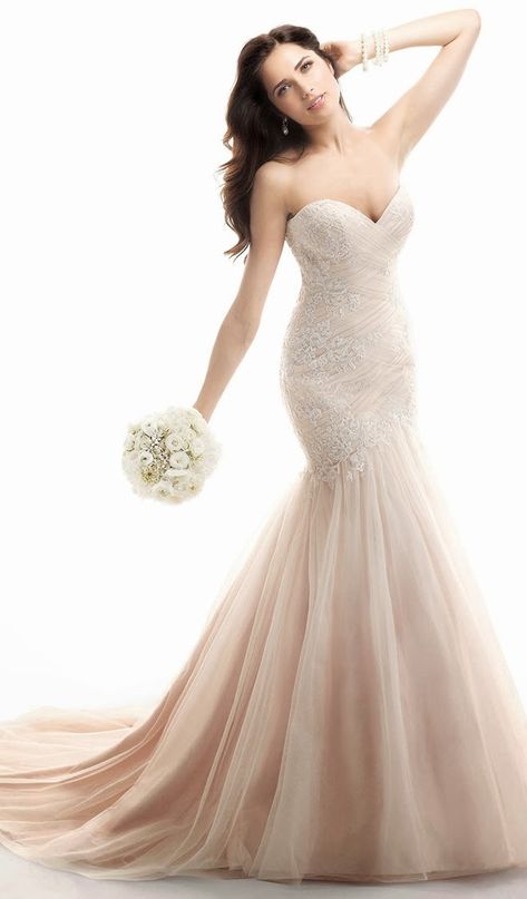 Maggie Sottero’s New Collection Flaunts Spring 2014 Bridal Trends - Belle The Magazine Blush Wedding Gown, Weddings Dresses, Court Train Wedding Dress, Bridal Gallery, Maggie Sottero Wedding Dresses, Blush Bridal, Trendy Wedding Dresses, Wedding Dresses Photos, Maggie Sottero