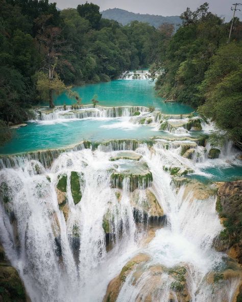 Exploring Waterfalls In La Huasteca Potosina, Mexico — Blog — Jess Wandering Mexico Waterfalls, Water Playground, Famous Waterfalls, Scenic Photography, Future Travel, Blow Your Mind, Mexico Travel, Vibrant Blue, Funny Cartoons