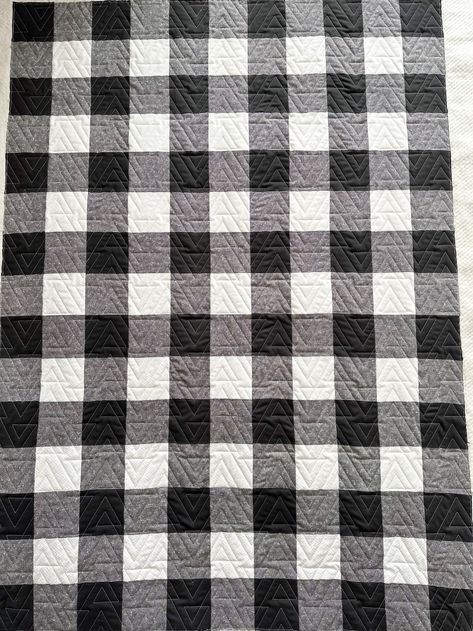 Simple Baby Quilt, Buffalo Plaid Quilt, Baby Buffalo, Plaid Quilt, My Cousin, Free Motion Quilting, Baby Quilt, Machine Quilting, Buffalo Plaid