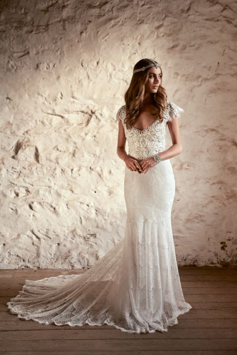 Anna Campbell Wedding Dress, Anna Campbell Bridal, Bow Wedding Dress, Anna Campbell, Most Beautiful Wedding Dresses, Kleinfeld Bridal, Rustic Wedding Dresses, Country Wedding Dresses, Classic Wedding Dress