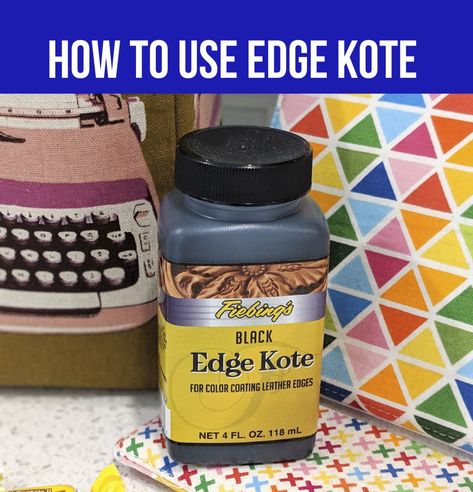 VIDEO: How to Use Edge Kote to Finish Raw Edges of Cork, Leather, or Vinyl Fabric Sewing Knowledge, Custom Bag Tags, Sew Sweetness, Cork Bag, Sewing Essentials, Raw Leather, Tote Bags Sewing, Cork Fabric, Quilt Stitching