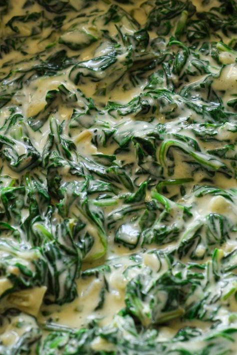 Easy Creamed Spinach Easy Creamed Spinach, Best Creamed Spinach Recipe, Creamed Spinach Recipe Easy, Creamed Spinach Recipe, Bake Ideas, Spinach Recipe, Easy Thanksgiving Recipes, Cafe Delites, Easy Cream