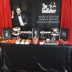 May I present THE GODFATHER 👌 We created something a little different for last weekends 21st Birthday celebration and I absolutely loved it 🌹🥃🚬💰 Godfather Party Theme, Godfather Birthday Party, The Godfather Party, Mafia Theme Party, Harlem Nights Theme Party, Mafia Theme, Happy 47th Birthday, Harlem Nights Theme, Dinner Party Settings