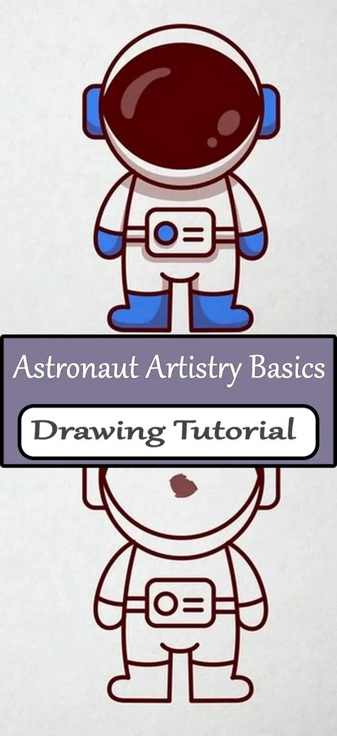 Astronaut Drawing for Kids How To Draw Astronaut, Astrounut Art, Easy Astronaut Drawing, Astronaut Drawing, Youtube Drawing, Speculative Design, Diy Drawing, Basic Geometry, Astronaut Art