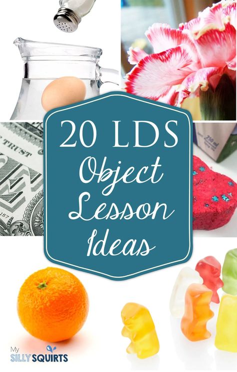 20 inspiring LDS object lesson ideas | My Silly Squirts Lds Object Lessons, Lds Sunday School, Lds Young Women Activities, Lds Activity Days, Primary Activity Days, Lds Seminary, Activity Days Ideas, Family Home Evening Lessons, Youth Lessons