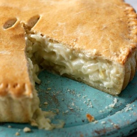 Mary Berry Cheese And Onion Pie Recipe Onion Pie Recipe, Cheese And Onion Pie, English Mustard, Mary Berry Recipes, Cheese Sauces, Parmesan Cheese Potatoes, Onion Pie, Mary Berry Recipe, Cheese Potato