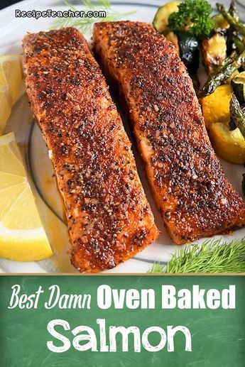 Tender, flakey and moist salmon filets baked to perfection in your oven in only 15 minutes. This easy recipe uses just 6 total ingredients. Cool Salmon In Oven, Crispy Oven Baked Salmon, Broil Salmon In Oven, Best Baked Salmon Recipe Ovens, Best Oven Salmon Recipe, Frozen Salmon Oven, Toaster Oven Salmon, Salmon Cooking Time Oven, Perfect Salmon In The Oven