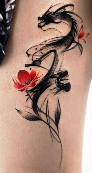 Dragon Tattoo Art, Dragon Tattoo For Women, Dragon Tattoo Designs, Arm Sleeve Tattoos, 3d Tattoo, Arm Tattoos For Women, Tattoo Life, Elegant Tattoos, Dope Tattoos