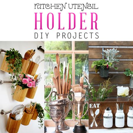 Diy Cooking Utensil Holder, Utensil Holder Diy, Kitchen Utensil Holder Ideas, Diy Kitchen Utensil Holder, Utensils Holder Diy, Diy Utensil Holder, Diy Kitchen Utensils, Unique Kitchen Utensils, Cooking Utensil Holder