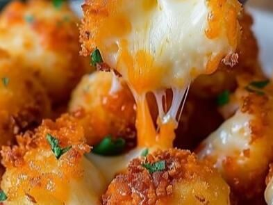 Crispy Fried Cheese Bites Recipe: Gooey, Crunchy, and Irresistible - NewsBreak Fried Cheese Bites, Sausage And Potatoes Skillet, Cheese Bites Recipe, Cheesy Snack, Fried Cheese, Broccoli Cheese Soup Recipes, Tangy Bbq Sauce, Cheese Ball Recipes, Cheese Bites