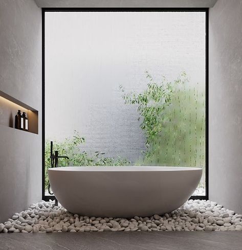 Basin Tiles Design, Bathroom Jacuzzi Tub Ideas, Home Bathroom Design, Sleek Bathroom Design, Modern Pedestal Sink, Design Dining Table, Rainy Mood, Outdoor Tub, Sleek Bathroom