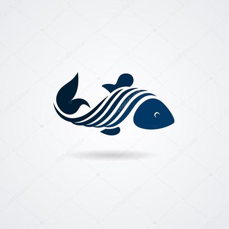 Fish Art Illustration, Fish Logo, Blue Fish, Art Geometric, Sgraffito, Fish Design, Fish Art, Line Art Drawings, 로고 디자인