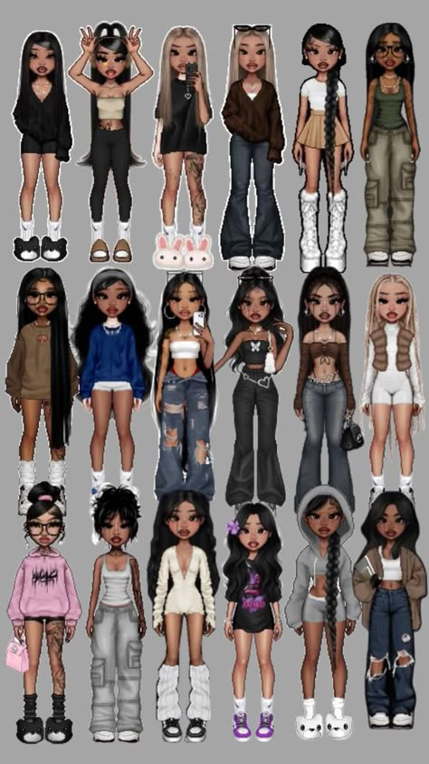 Bratz Aesthetic Outfit, A Bob Haircut, Fashion Dress Up Games, Bratz Aesthetic, Bratz Doll Outfits, Street Style Outfits Casual, Everskies Outfits, Imvu Outfits, Life In Order