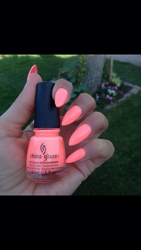 Sally Hansen Reflection Pool, Flip Flop Fantasy, China Glaze Neon Nail Polish, China Glaze Nail Polish, Peach Nails, Fantasy Nails, Nude Color, China Glaze, Dipped Nails