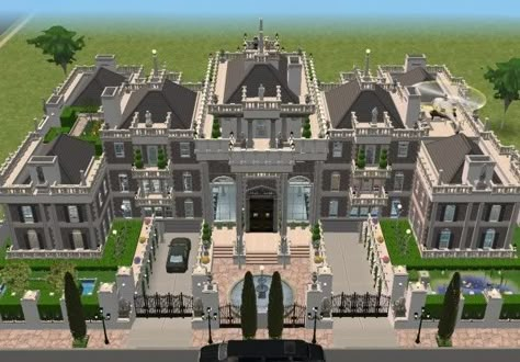 Mod The Sims - The Millionaire's Palace City Minecraft, Pegasus Art, Castle House Design, Minecraft Mansion, Sims Freeplay Houses, House Decorating Ideas Apartments, House Games, Minecraft Plans, Sims Ideas