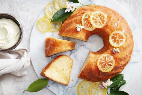 Drizzled with homemade lemon syrup and served with a dollop of cream, this easy whole lemon cake is a must for your afternoon cuppa. Whole Lemon Cake, Lemon Desserts Cake, Lemon Syrup Cake, Lemon Cake Easy, Syrup Cake, Lemon Cakes, Lemon Syrup, Lemon Cake Recipe, Bread And Butter Pudding