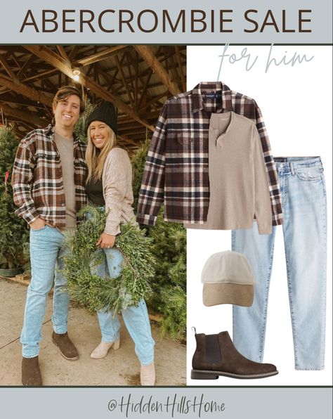 Causal Date Night Outfits, Country Christmas Outfits, Holiday Picture Outfit, Men Date Night Outfit, Outfits For Him, Mens Abercrombie, Abercrombie Outfits, Christmas Eve Outfit, Casual Christmas Party Outfit