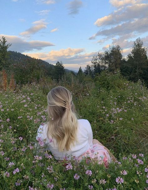 The Grass, In The Middle, The Middle, A Girl, Trees, Flowers, Instagram