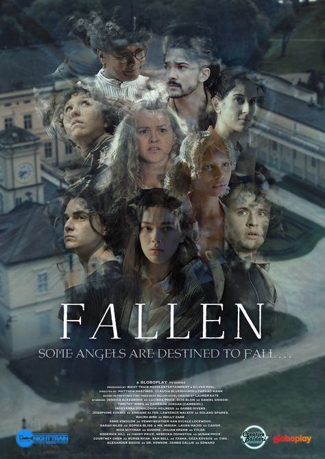 {A Promotional Poster that I made with Photoshop to promote the upcoming 2023 Fallen Saga, Globoplay TV Series. I made the actors match their book counterparts' appearances more accurately and much more, hope you enjoy!} Lauren Kate Fallen, Fallen Saga, Fallen Tv Series, Lauren Kate, Promotional Poster, Promo Poster, Poster Movie, Night Train, Photography Photoshop