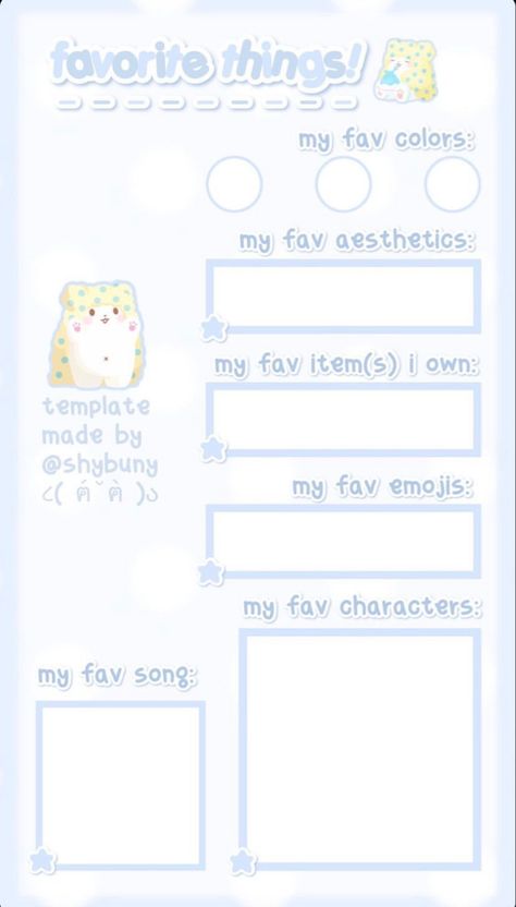 Introduction Template Aesthetic, Cute About Me Template, Fun Templates, Me Template, About Me Template, Intro Template, How We Met, Blue Theme, Birthday Template