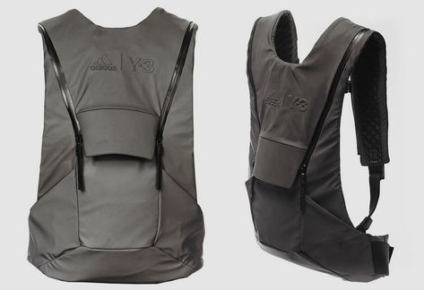 adidas-y3-sport-backpack-1 Y3 Bag, Wearable Robots, Adidas Y3, Slim Backpack, Sport Backpack, Running Pack, Backpack Design, Edc Bag, Cargo Vest