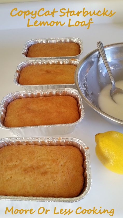 Mini Lemon Loaf, Mini Bread Loaves, Delicious Lemon Cake, Mini Loaf Cakes, Starbucks Lemon Loaf, Lemon Loaf Recipe, Starbucks Lemon, Lemon Loaf Cake, Homemade Holiday Gifts